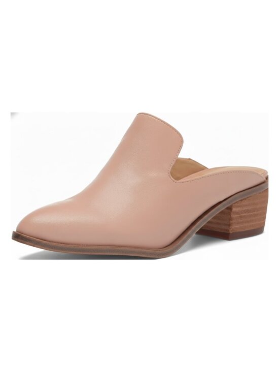 NIB Chinese Laundry Marnie Mules Size 6 Smooth Blush Pink Slip On Slide Heel - Picture 1 of 16